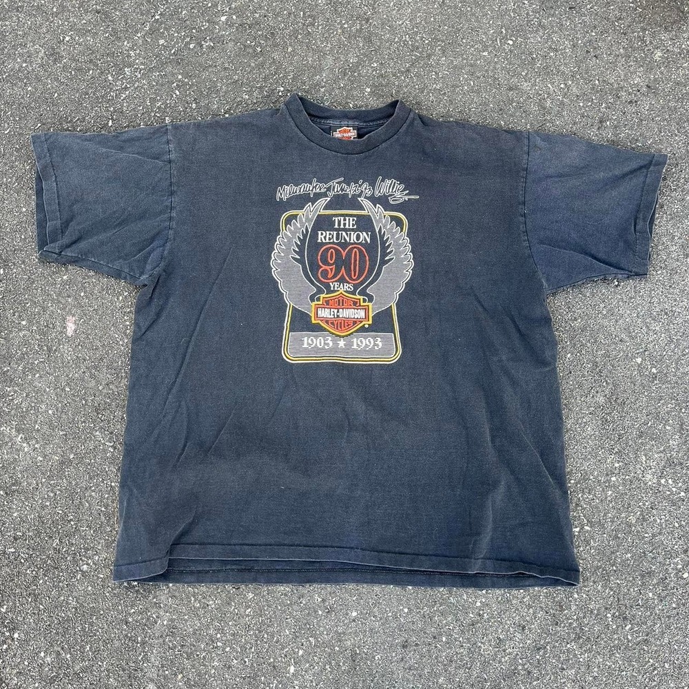 1990s Harley Davidson 90 year anniversary shirt size XL